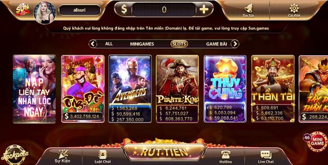 Có đầy đủ các tính năng trên giao diện của cổng game