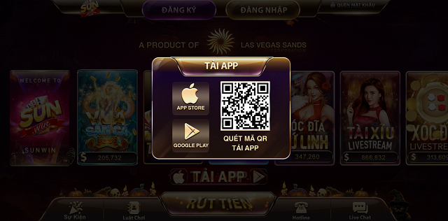 Tiến hành quét mã QR tải app Sunwin apk nhanh chóng về máy